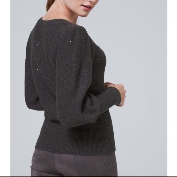 NWT WHBM Vneck Sequin Sweater - Picture 2 of 9